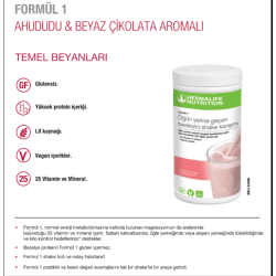 Herbalife Yukarı Kilo Kontrol Urunleri Beyaz Cikolata Ahududulu Formul1 Shake